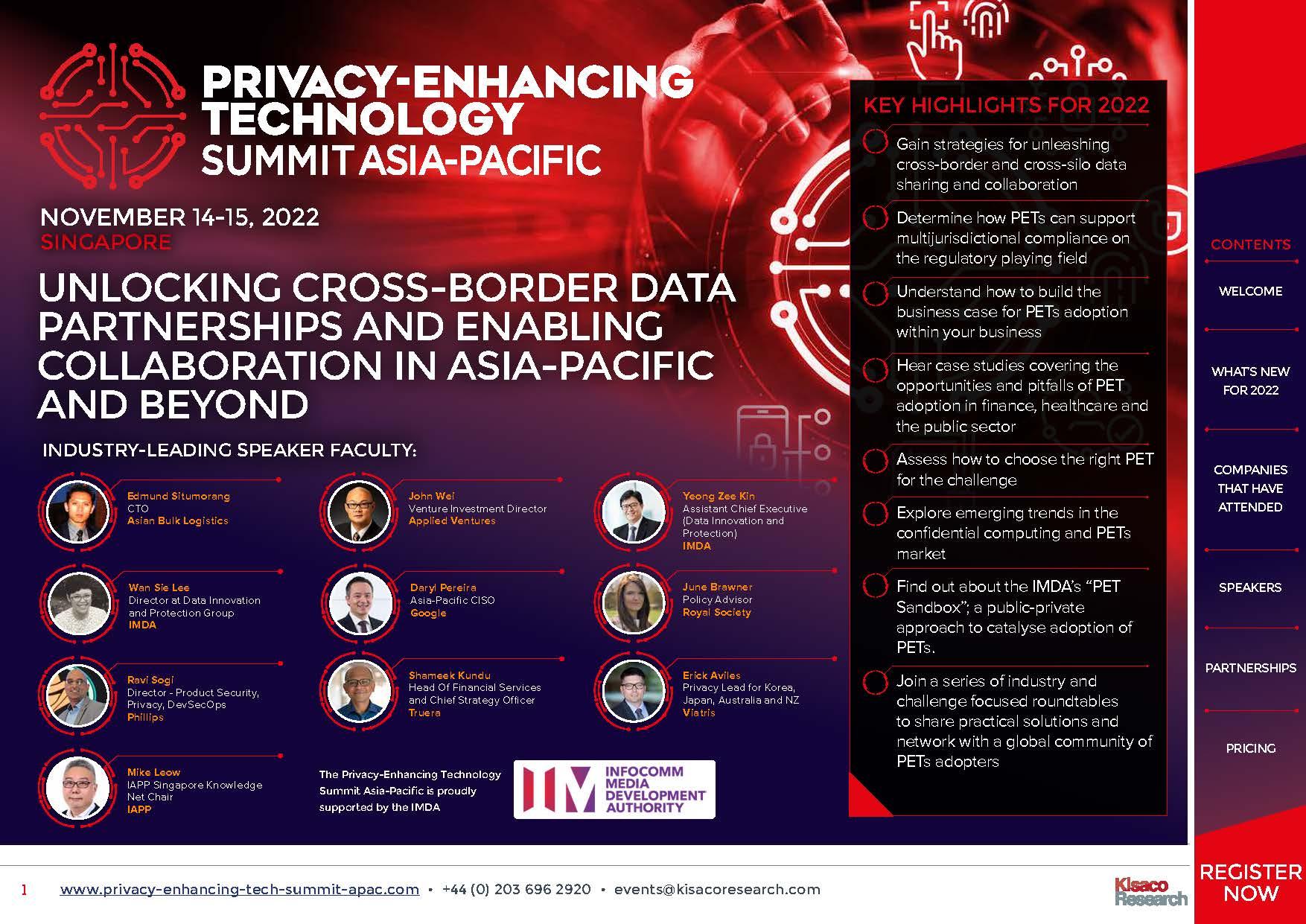 Privacy-Enhancing Technology Summit Asia-Pacific 2022